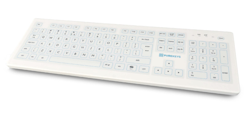 Draadloos FullSize Purekeys FA toetsenbord, wit