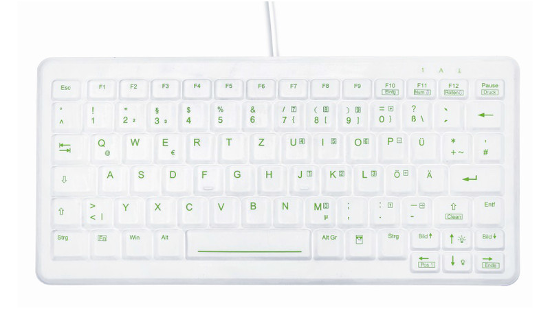 Compact Verlicht Medical toetsenbord, wit, USB